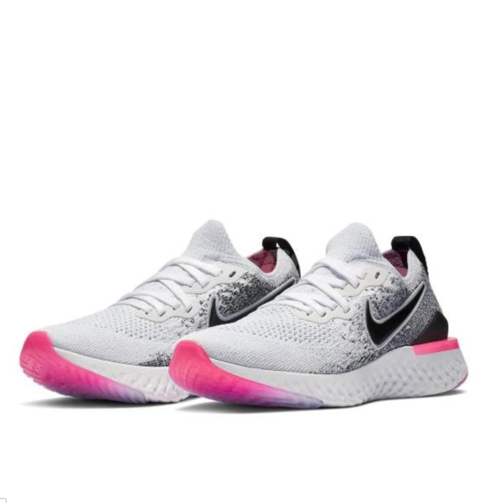 Nike Wmns Epic React Flyknit 2 White Black Pink Women Running Shoes